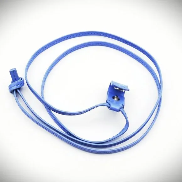 STAUD Shirley Micro Necklace in  Blue Hydrangea Color Leather - Picture 5 of 12